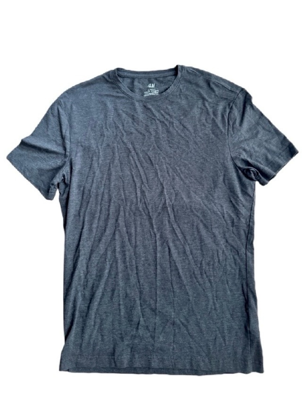 H&M Men's Short Sleeve Crew Neck T-Shirt - Dark Gray